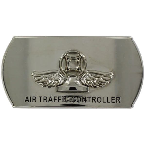 Black Leather Belt for godfather-Navy Enlisted Specialty Belt Buckle: Air Traffic Controller: AC