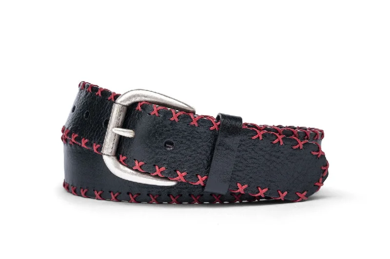 Black Leather / Red Stitching