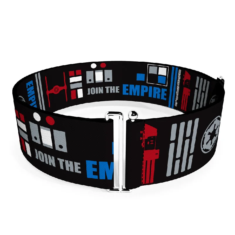 Womens Belts rise flair-Cinch Waist Belt - Star Wars EMPIRE Galactic Empire Elements Collage Black Blue Gray Red White