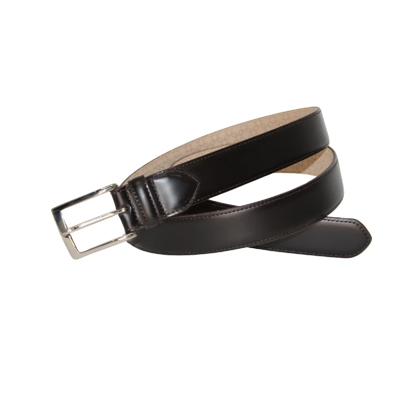 LEYVA 205 Sadle Leather Belt CHOCOLATE