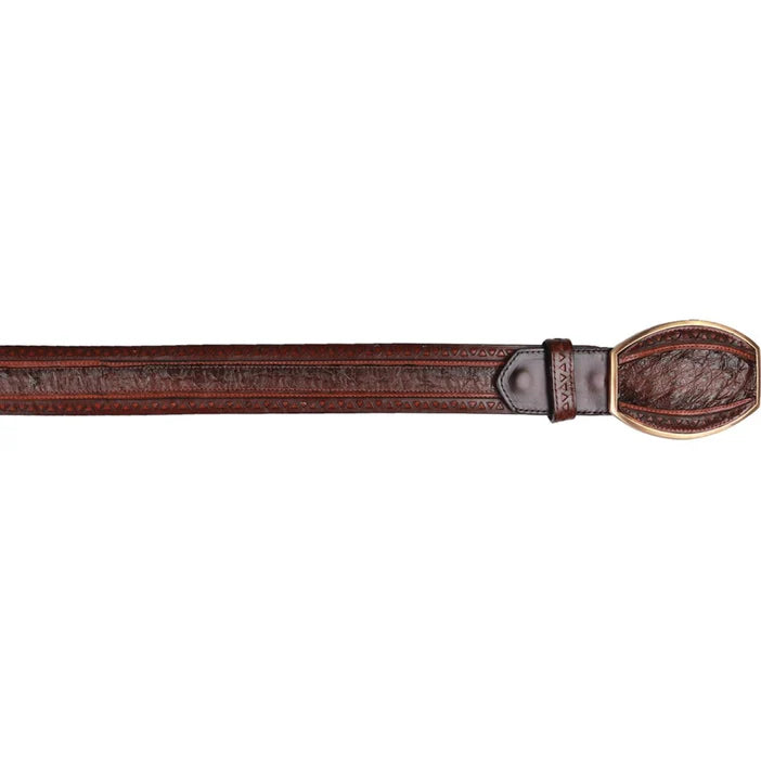 Los Altos C24U0316 Faded Brown Genuine Ostrich Belt