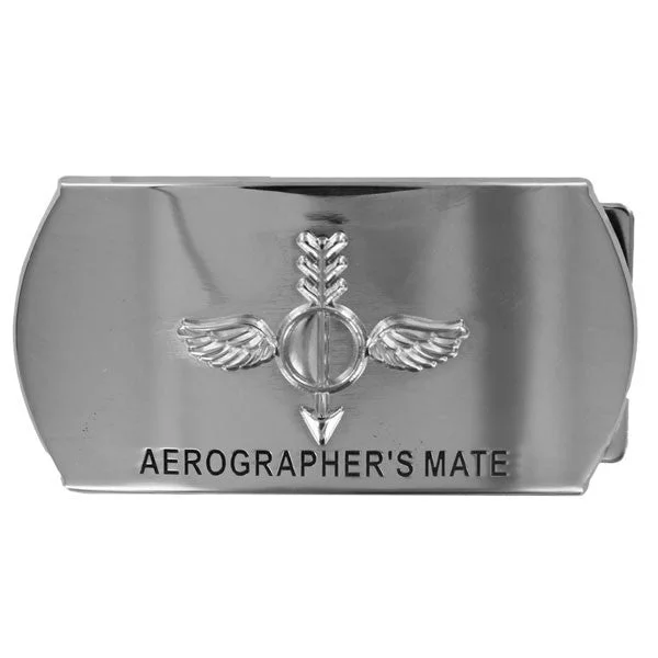 Black Leather Belt for stepmother-Navy Enlisted Specialty Belt Buckle: Aerographer's Mate: AG