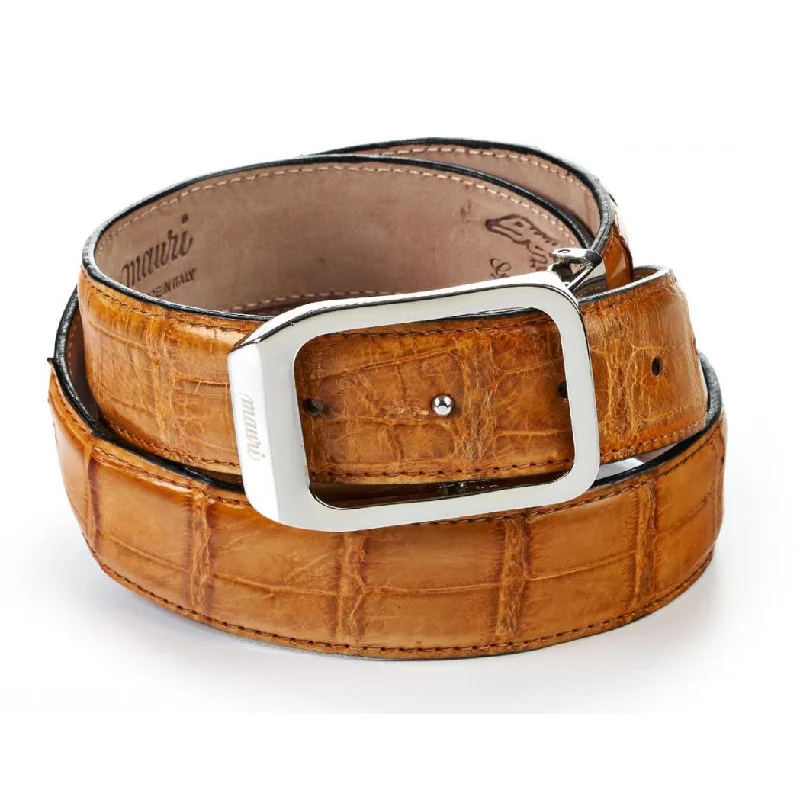 Mauri Chestnut Genuine Body Alligator Hand Painted Belt