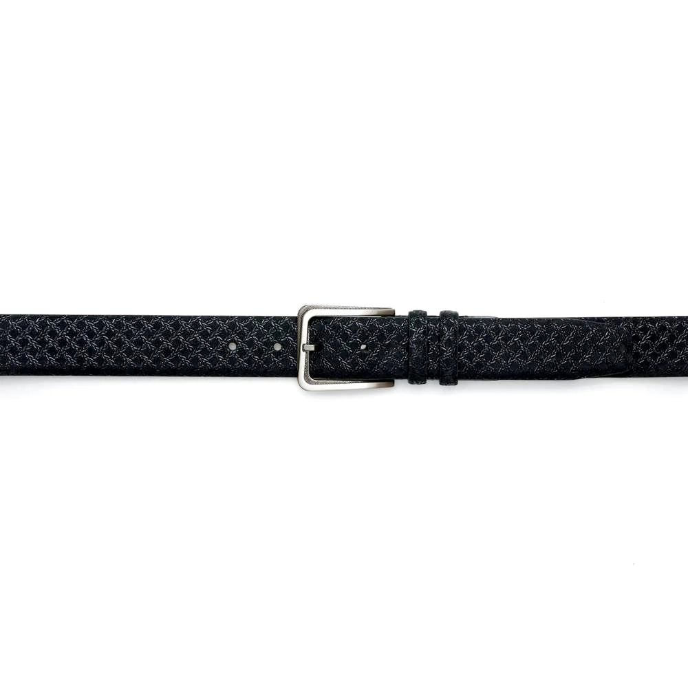 Fashion belt with knot detail-Mezlan AO10359 Fashion Black Belt