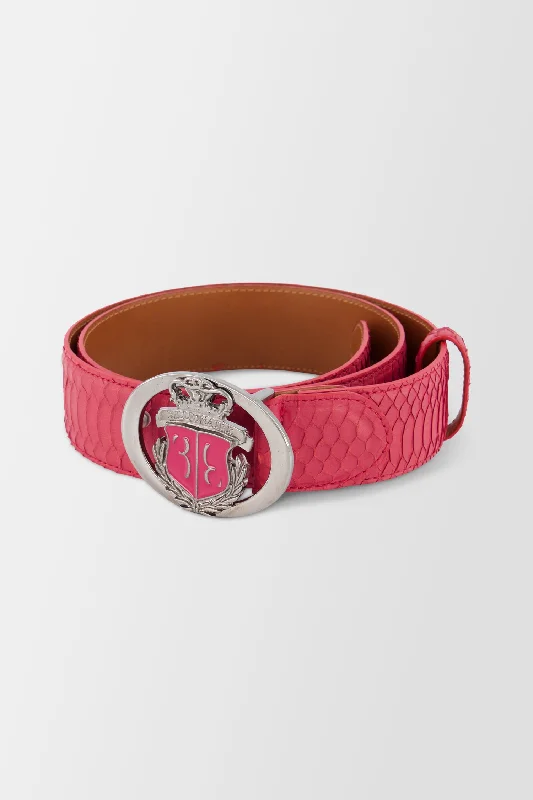 Billionaire Red Elaphe Belt Crest