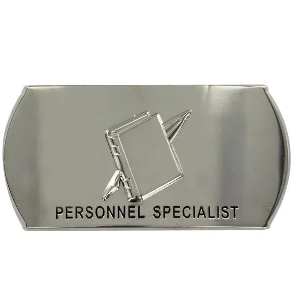 Black Leather Belt for veteran-Navy Enlisted Specialty Belt Buckle: Personnel Specialist: PS