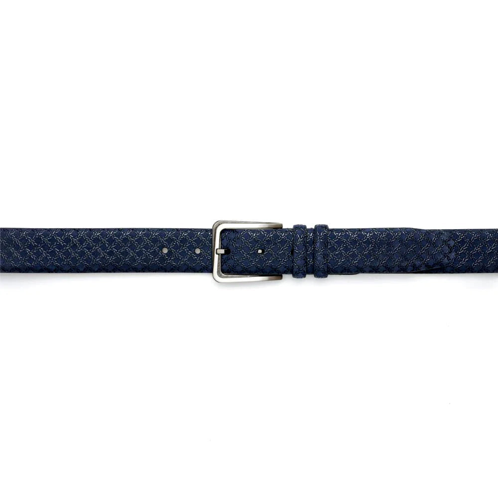 Fashion belt for flared jeans-Mezlan AO10359 Fashion Blue Belt