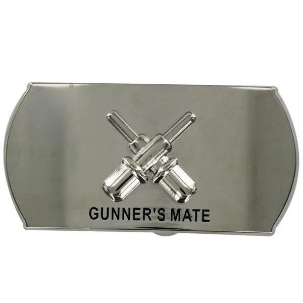 Black Leather Belt for therapist-Navy Enlisted Specialty Belt Buckle: Gunner's Mate: GM