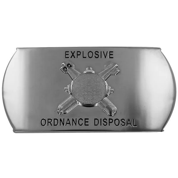 Black Leather Belt for intern-Navy Enlisted Specialty Belt Buckle: Explosive Ordnance Disposal: EOD