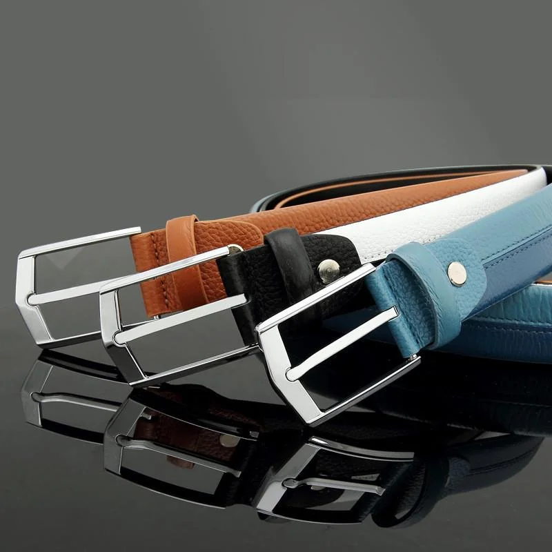 Fashion belt with layered design-Men's Fashion Pin Buckle Belt