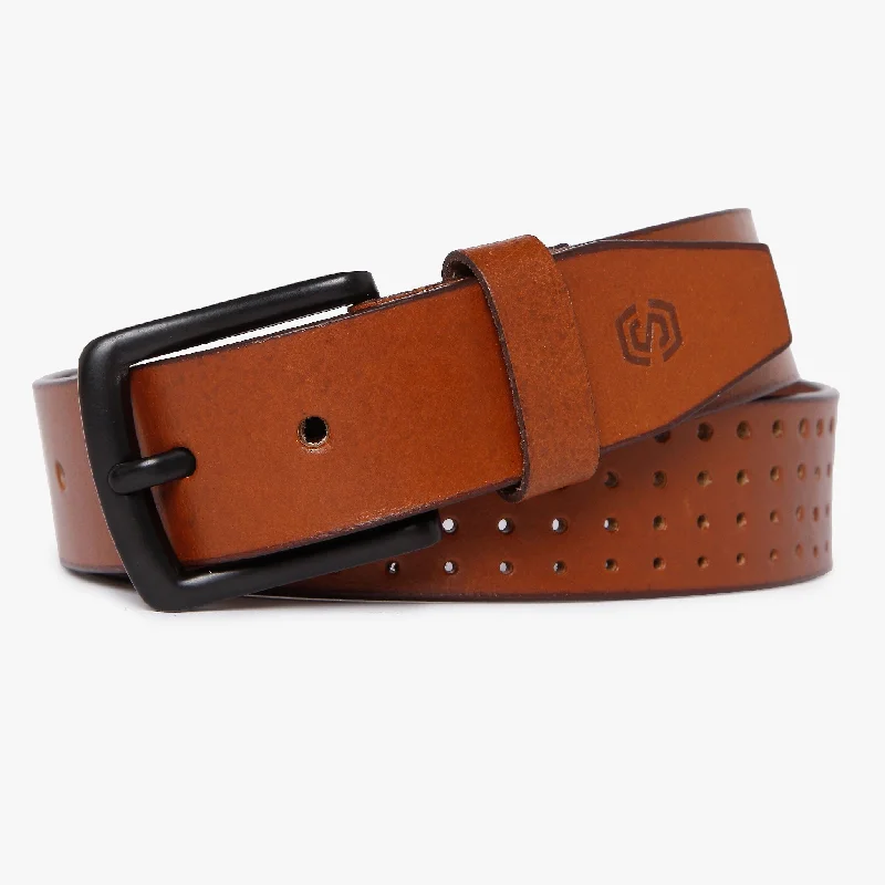 Men Genuine Leather Brown Belts