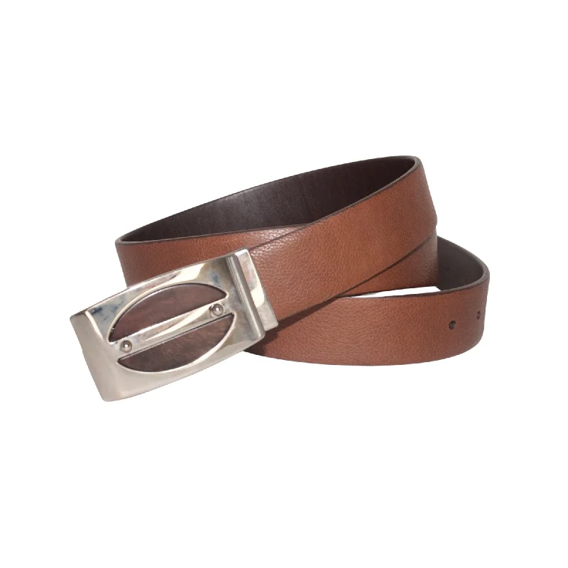 LEYVA Cow Leather Belt BROWN