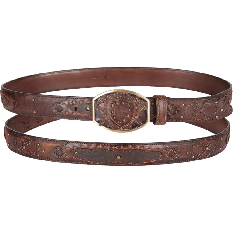 Fashion belt for wrap tops-Men's Wild West Genuine Leather Fashion Belt 2C11FE2707