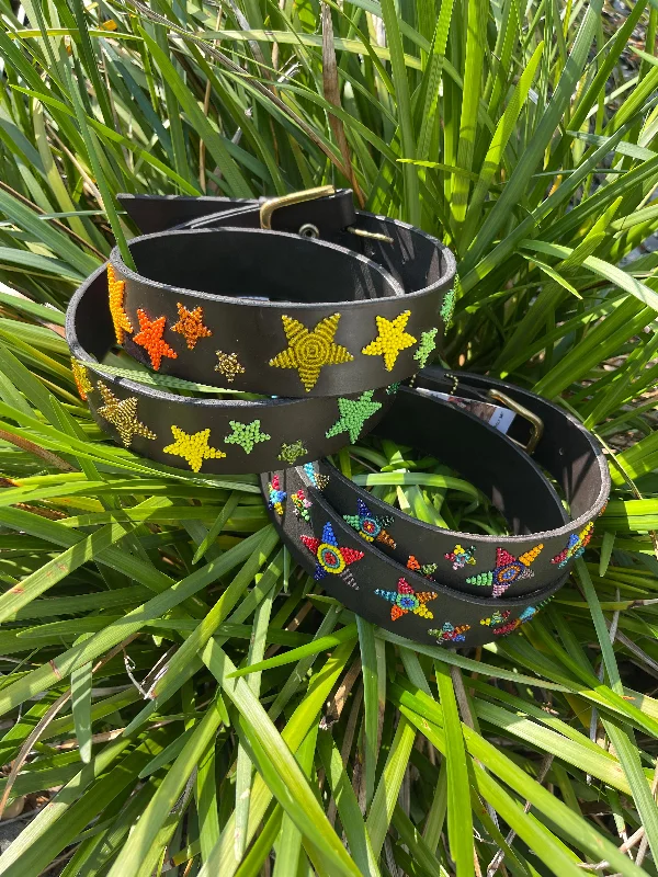 Wide Belt Costume-Rainbow Stars Belts Wide Width