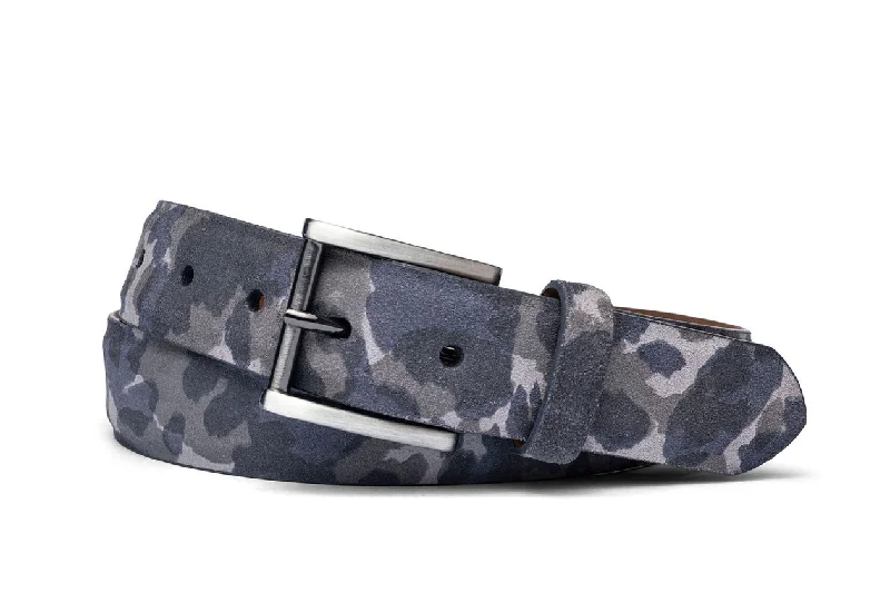 Sueded Camo Belt with Gunmetal Buckle