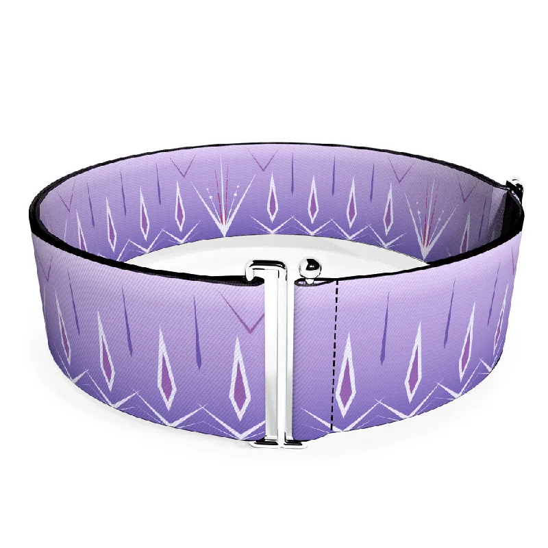 Womens Belts lone drop-Cinch Waist Belt - Frozen II Elsa Bounding Purples White