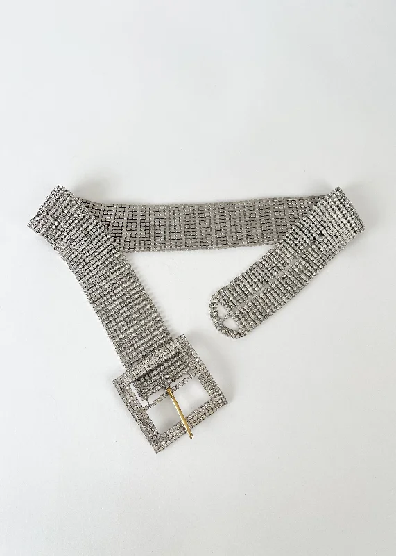 Wide Belt Spartan-Vintage 1950s Rhinestone Wide Belt