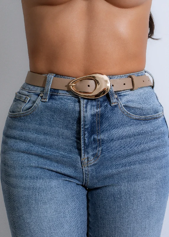 Luxe Curve Belt Nude