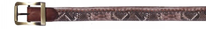 Los Altos C235785 Rustic Brown Genuine Python Belt