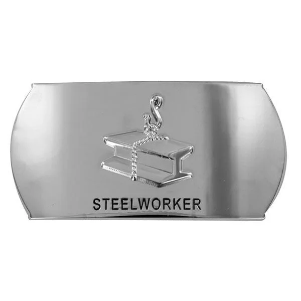 Black Leather Belt for follower-Navy Enlisted Specialty Belt Buckle: Steelworker: SW