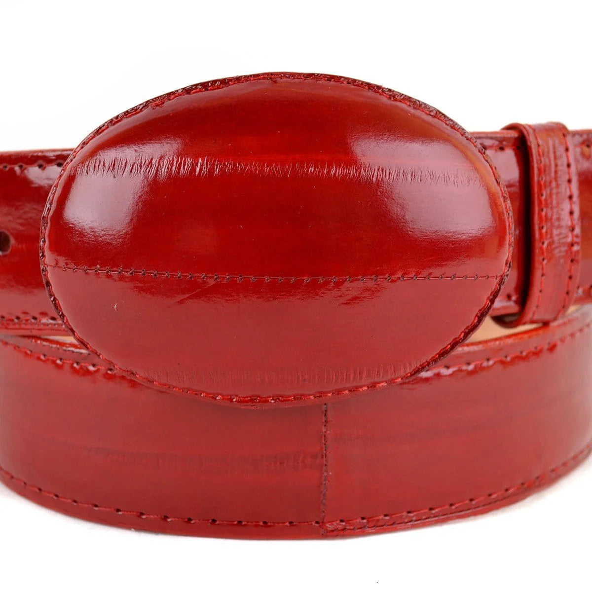 Los Altos C11U0812 Red Genuine EEL Cowboy Belt