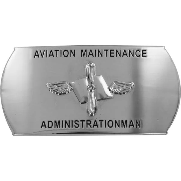 Black Leather Belt for captain-Navy Enlisted Specialty Belt Buckle: Aviation Maintenance Administrationman