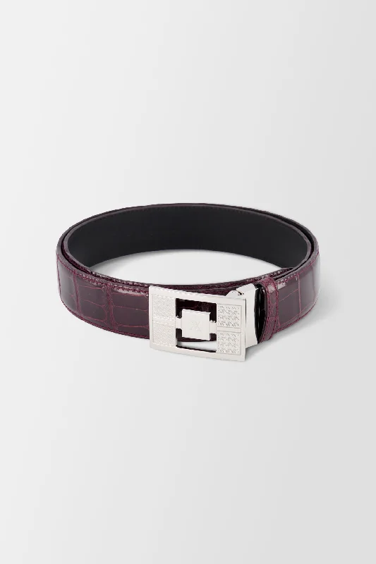 Artioli Bordeaux Alligator Belt