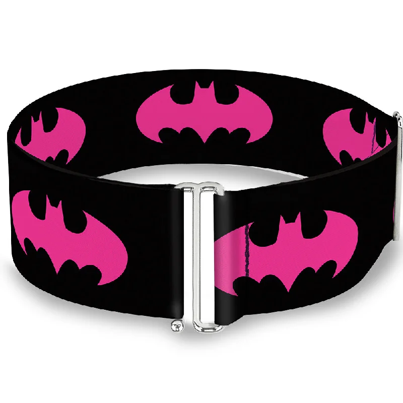 Womens Belts morn shade-Cinch Waist Belt - Batman Signal Black Fuchsia