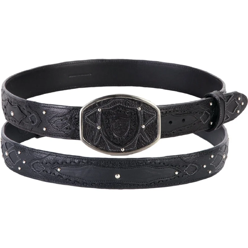 Fashion belt with ethnic print-Men's Wild West Genuine Leather Fashion Belt 2C11FE2705