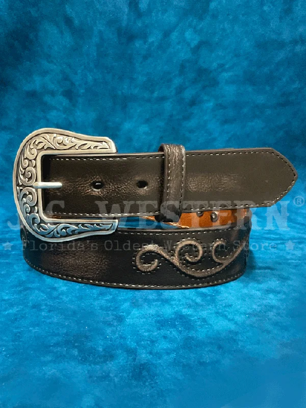 Womens Belts seal detail-Nocona N3499701 Womens Western Belt Dark Brown