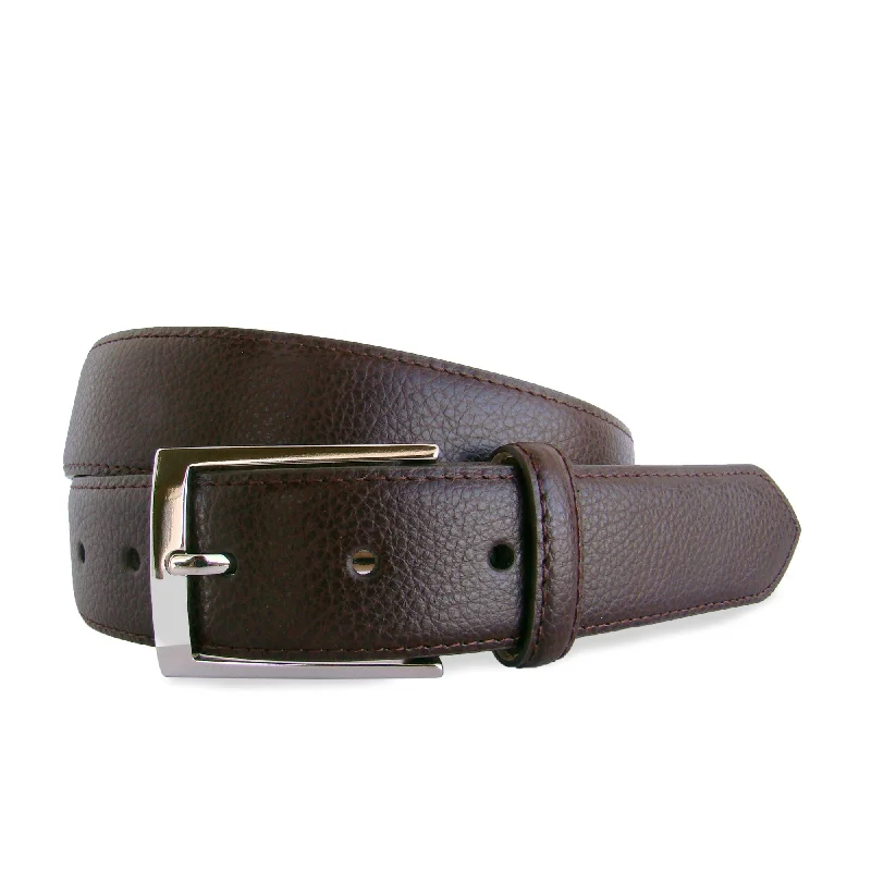 HENRY SARTORIAL x LEYVA Pebble Leather Belt TAN