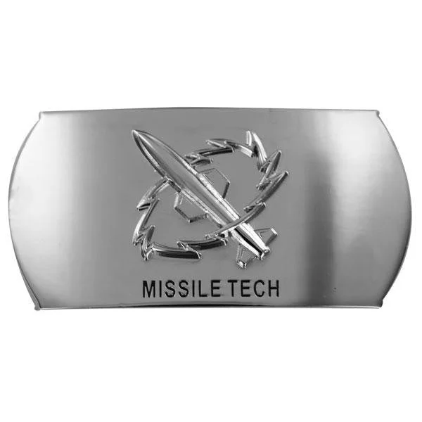 Black Leather Belt for banker-Navy Enlisted Specialty Belt Buckle: Missile Technician: MT