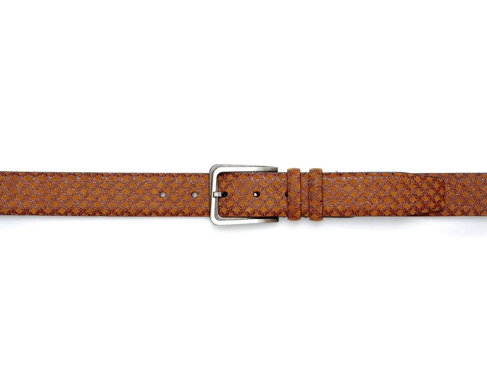 Fashion belt with transparent strap-Mezlan AO10359 Fashion Tan Belt