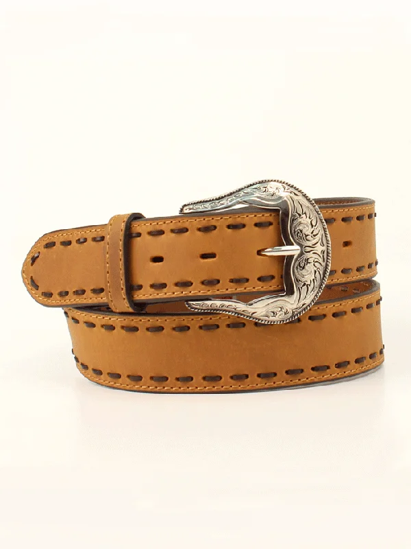 Womens Belts lash tie-Ariat A1560044 Womens Plain Leather Chocolate Lacing Belt Medium Brown