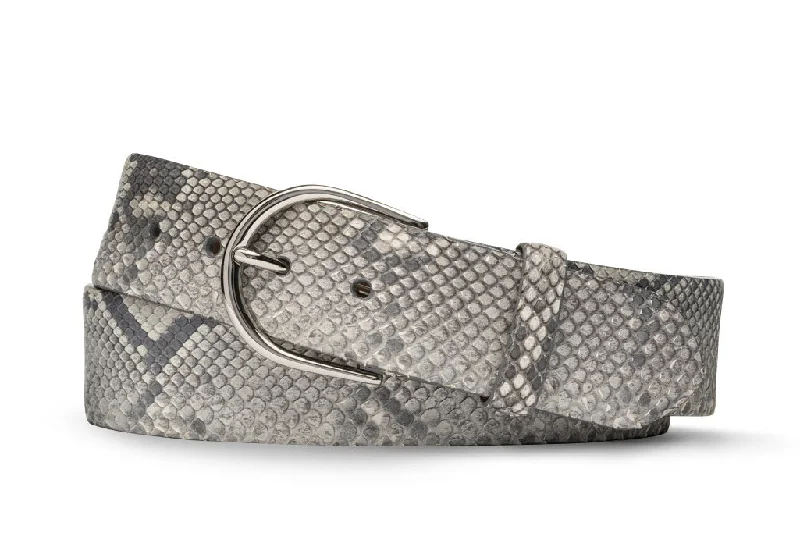 Python Belt with Nickel Buckle