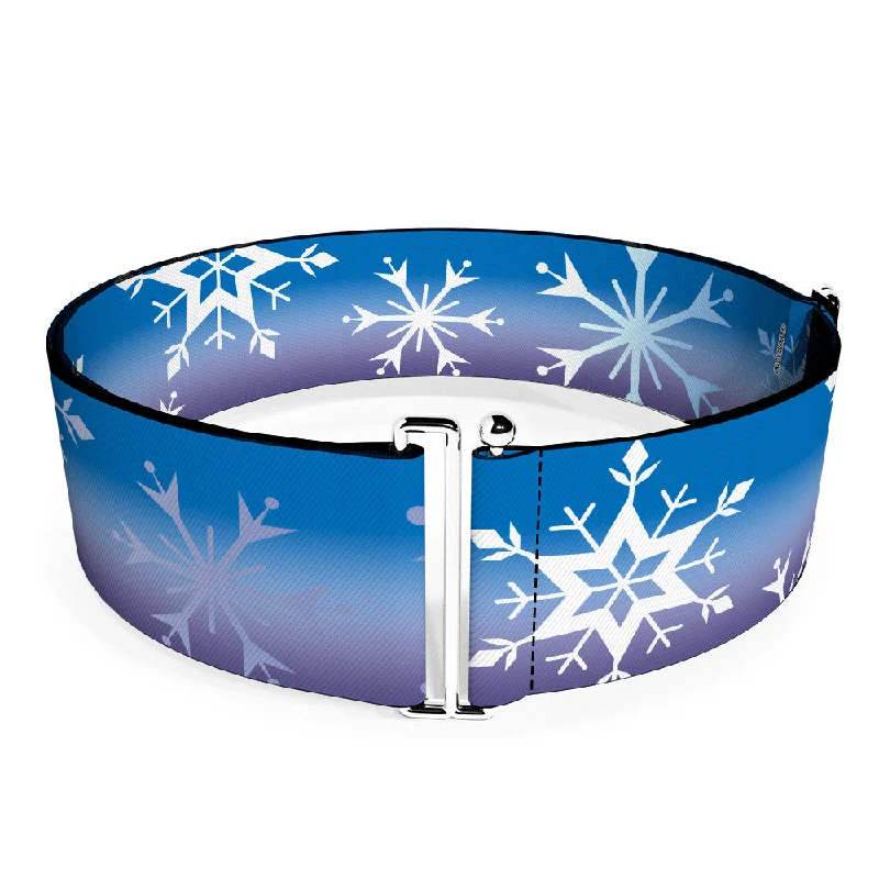 Womens Belts loaf day-Cinch Waist Belt - Frozen II Snowflakes Blues Purples White