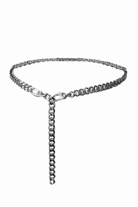 Cuban Chain Belt- Silver