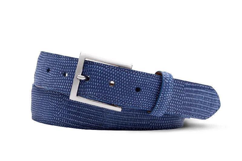 Classic Lizard Belt with Nickel Buckle