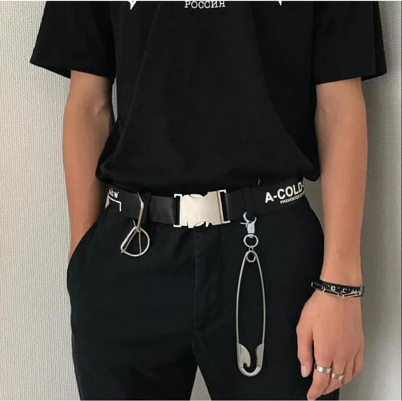 Mens Belts zinc-Helisopus Unisex Punk Metal Wallet Belt Waist Chain Retro Hipster Pin Ring Clip Men's Hip Hop Jewelry Pants Jeans Accessories