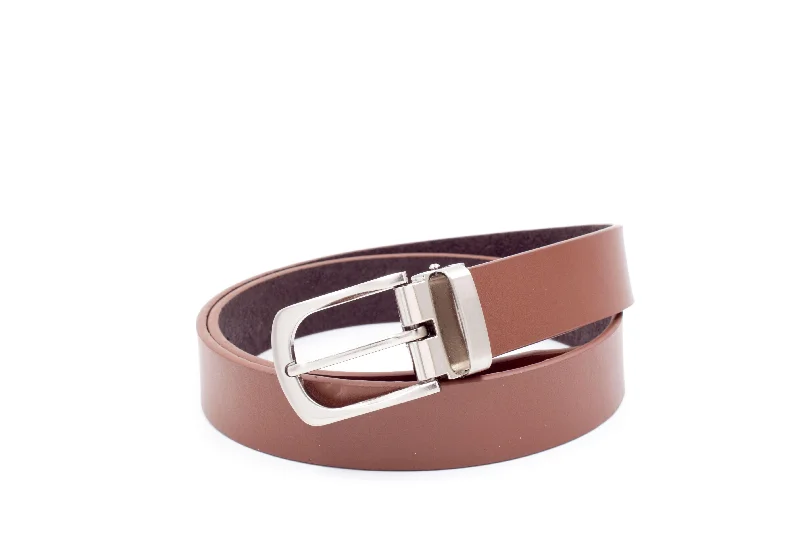 Baby / Boys Leather Belts - Brown Clasp Buckle