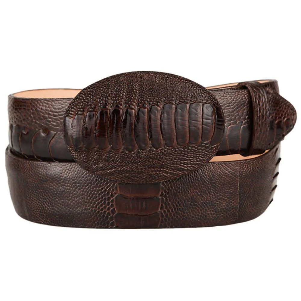 Los Altos C11U0507 Brown Genuine Ostrich Leg Cowboy Belt