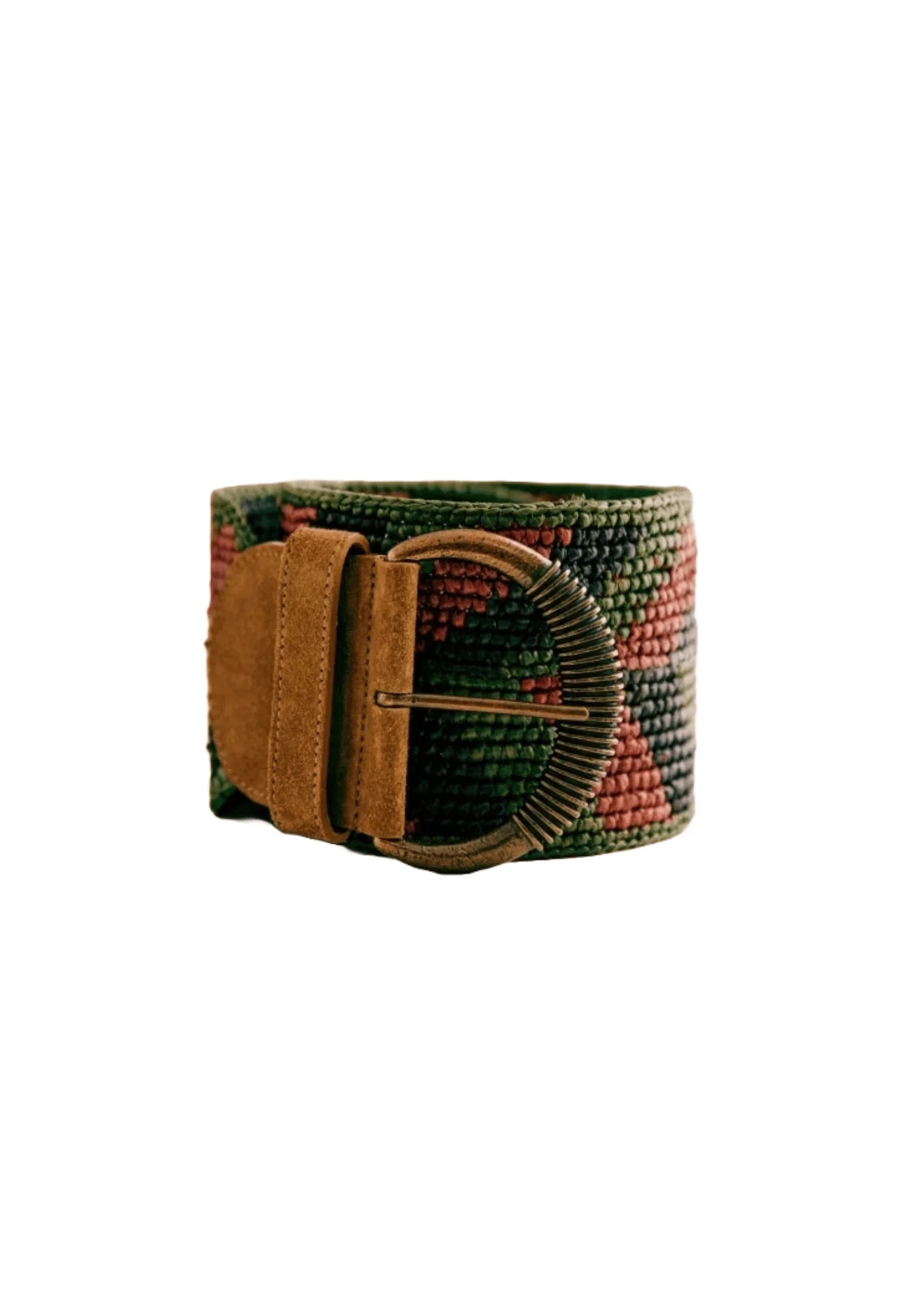 KHAKI MULTICOLORED CARLIE BELT