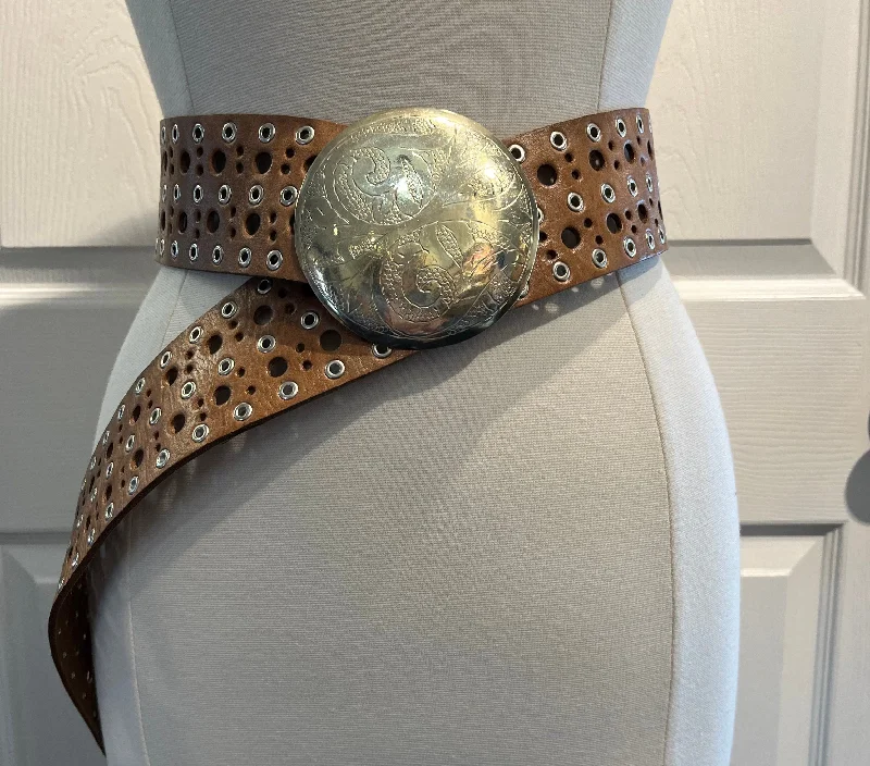 Tan Moroccan Leather  Belt