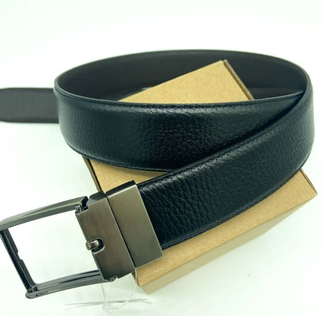 REVERSIBLE SOFT LEATHER BELT BROWN