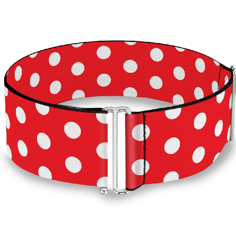 Womens Belts glow vibe-Cinch Waist Belt - Minnie Mouse Dots Red/White