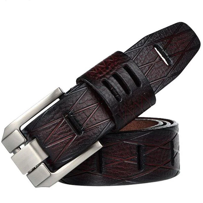 West Louis™ Cow Leather Pin Buckle Belt