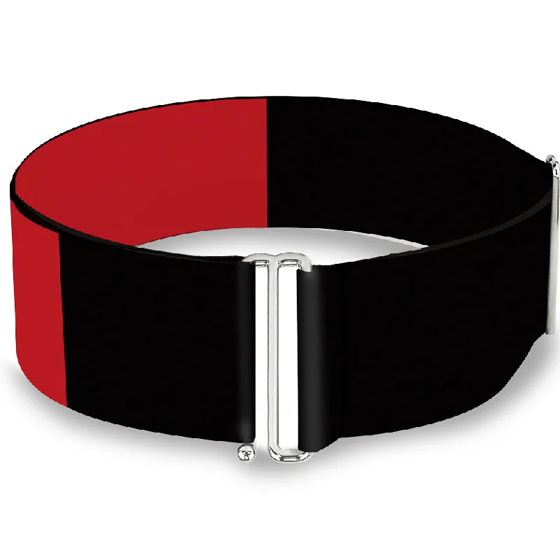 Womens Belts fad pick-Cinch Waist Belt - Harley Quinn Diamond Split Red Black Black Red