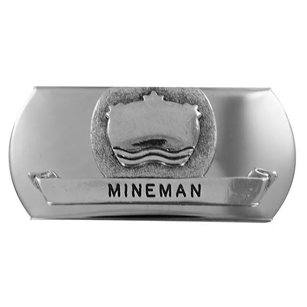 Black Leather Belt for consultant-Navy Enlisted Specialty Belt Buckle: Mineman: MN