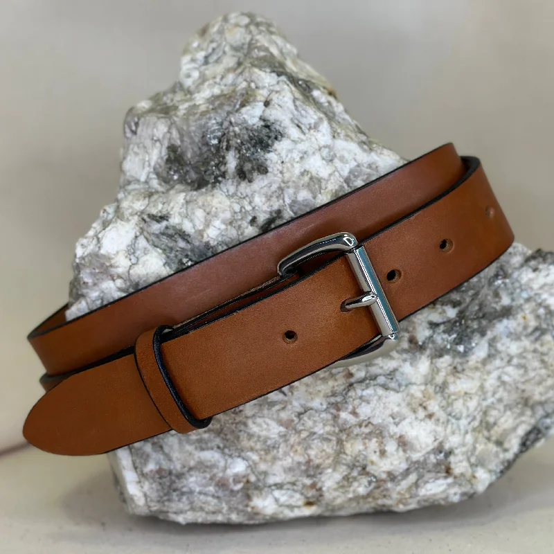 Handmade British Brown Leather Belt