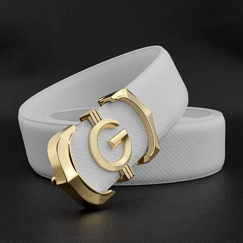 Fashion belt with glossy finish-GoBliss Fashion Men Luxury Brand Belt